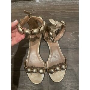 Alaia Rose Gold Sandals